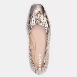 Coach Eleanor Flats Square toe in Platinum Champagne Size 9B or 39.5